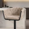 HOME DELUXE Barhocker höhenverstellbar gewebt SAMIR - 3er Set Beige Bild 2