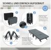 ECD Germany Klappbett Klappbares Metallbettgestell Einzelbettgestell für Besucher Reisebett inkl. Matratze mit 8 Rollen Bettgestell max. 200kg Metall Bild 3