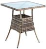 Polyrattan Balkontisch Rattan Tisch Beistelltisch Gartentisch 57 cm Beige-Braun Bild 5