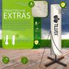 tillvex® Ampelschirm Eckig mit Ständer & Windschutz, Abdeckung mit Kurbel, Aluminium beige, Ø 330 cm Bild 5