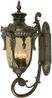 LED Außenwandlaterne im Jugendstil mit Amberglas, stehend Höhe 64cm Bild 2