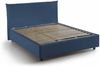 Dmora Amorino Doppelbett, Bettkasten mit Stoffbezug, 100 % Made in Italy, Öffnung vorne, geeignet für Matratze 120 x 190 cm, Blau Bild 5