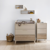 EEFJE Kommode, Cashmere Beige/Groovy Oak, 3 Schubkästen Bild 2