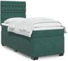 vidaXL Boxspringbett mit Matratze Dunkelgrün 100x200 cm Samt 3293143 Bild 1