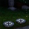 4er Set LED Solar Steckleuchten, Edelstahl, Akku, D 13 cm Bild 5