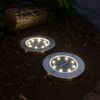 4er Set LED Solar Steckleuchten, Edelstahl, Akku, D 13 cm Bild 3