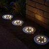 4er Set LED Solar Steckleuchten, Edelstahl, Akku, D 13 cm Bild 4