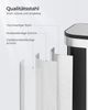 Songmics Mülleimer mit Deckel, Softclose & Offenhaltefunktion,  20 Liter, Stahl, 42,5 x 36,6 x 30 cm, Metallisches Silber Bild 3