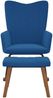 Schaukelstuhl mit Hocker Samt Blau [327764] Bild 3