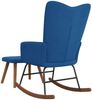 Schaukelstuhl mit Hocker Samt Blau [327764] Bild 5