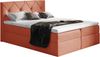 99rooms Arian Boxspringbett Velours 120x200 cm Korallenrot Bild 4