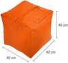 Green Bean® Sitzsack-Hocker 40x40x40cm mit EPS-Perlen Füllung - Sitz-Pouf für Sitzsäcke - Sitzhocker für Kinder und Erwachsene - Orange Bild 5