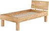 Massivholzbett extra stabil 100x220 hohes Seniorenbett Gästebett Zubehör wählbar V-60.81-10-220Rollrost und Matratze inkl. Bild 2