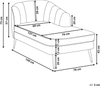 Chaiselongue Samtstoff beige linksseitig ALLIER Bild 2