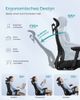 SONGMICS Bürostuhl ergonomisch, Schreibtischstuhl, Computerstuhl, verstellbare Lenden- und Kopfstütze, bis 150 kg belastbar, höhenverstellbar, tintenschwarz Bild 3