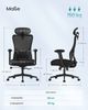 SONGMICS Bürostuhl ergonomisch, Schreibtischstuhl, Computerstuhl, verstellbare Lenden- und Kopfstütze, bis 150 kg belastbar, höhenverstellbar, tintenschwarz Bild 5