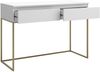 Selsey 'Bemmi' Schminktisch Schreibtisch, weiß mit goldenem Metallgestell, ca. 80 x 120 x 50 cm Bild 5