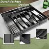 Refined Living Organizer Ausziehbarer Besteckkasten Besteckhalter Flexibler Besteckeinsatz (Breite von 30 auf 53 cm Erweiterbar Schubladeneinsatz Besteckorganizer, 1 St, Schubladen Organizer Küchen Organizer Schubladen-Utensilien-Organizer), Verstellba... Bild 4