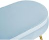 Sitzpouf Oval Samt Hellgrau 99 x 44 x 40 cm Bild 4