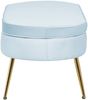 Sitzpouf Oval Samt Hellgrau 99 x 44 x 40 cm Bild 3