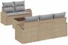 vidaXL Gartensofa-set Beige 55 x 55 x 37 cm Poly-Rattan 3345920 Bild 2