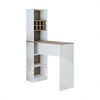 Roomart Bartisch DUBLIN – Moderner Bistrotisch & Küchentisch – Stehtisch für Küche & Büro – 180 × 120 × 50 cm • Weiß-Eiche Bild 5