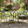 CLP Gartenmöbel-Set Vela mit 2 Stapelstühlen und quadratischen Esstisch 72x72 cm,dunkelgrau Bild 3