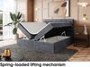MEBLINI Boxspringbett KARIM 160x200 cm mit Bettkasten - H4/Dunkelgrau Samt Polsterbett - Doppelbett mit Topper & Taschenfederkern-Matratze Bild 4