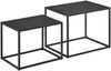 Beistelltisch Archsum 2er Set rechteckig Industriedesign Schwarz [en. casa] Bild 2