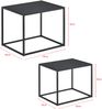 Beistelltisch Archsum 2er Set rechteckig Industriedesign Schwarz [en. casa] Bild 3