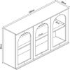 Sideboard Trorhun 120x30x80 cm Grau [en. casa] Bild 3