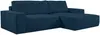 Vente-unique - AMELIA Sofa SamtStoff Blau - B 167 cm x H 85 cm x L 267 cm Bild 3