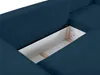 Vente-unique - AMELIA Sofa SamtStoff Blau - B 167 cm x H 85 cm x L 267 cm Bild 5