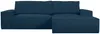Vente-unique - AMELIA Sofa SamtStoff Blau - B 167 cm x H 85 cm x L 267 cm Bild 2