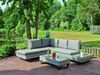 Gartenloungeset JOCHEN 3-tlg - Alu/Kunststoff, Grau | Gartenmöbel Set Garten Lounge-Eckgruppe Lounge-Set Pool Loungegarnitur Bild 3