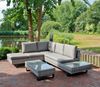 Gartenloungeset JOCHEN 3-tlg - Alu/Kunststoff, Grau | Gartenmöbel Set Garten Lounge-Eckgruppe Lounge-Set Pool Loungegarnitur Bild 2