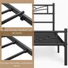 Yaheetech Metallbett mit Lattenrost, Wolkenmuster, Metall Schwarz, 90x200 cm Bild 5