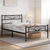 Yaheetech Metallbett mit Lattenrost, Wolkenmuster, Metall Schwarz, 90x200 cm Bild 2
