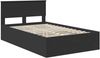 vidaXL Bettrahmen mit Kopfteil Schwarz 120 x 190 cm Holzwerkstoff 3408684 Bild 4