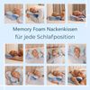 Kityhome Nackenstützkissen Memory Foam Nackenkissen,Seitenschläferkissen,Ergonomisches Kopfkissen, Schlafkissen,Nackenstützkissen,Schlafkissen, Kissen für Seiten, Rücken & Bauchschläfer Hochwertiges Memory Foam Bild 3
