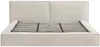 Vente-unique - TAVESO Bett SamtStoff Beige - B 234 cm x H 92 cm x L 233 cm Bild 4