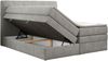 Boxspringbett mit Kopfteil und Topper, Polsterbett - LUKA-KING - 180x200cm - Hellgrau Stoff - H3 Bild 4