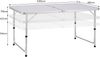BruKa Klapptisch Campingtisch COMPACT Weiß Klapptisch klappbarer Gartentisch, klappbar Tisch, Mehrzwecktisch, 120 cm Bild 2