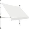 350 cm Breit Klemmmarkise ohne Bohren UV-beständige Balkonmarkise Höhenverstellbare Markise Beige Bild 3