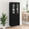 vidaXL Highboard Weiß und Schwarz Eiche 69,5 x 34 x 180 cm 3402710 Bild 4