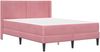 vidaXL Bettgestell mit Matratze mit Kopfteil Rosa 140 x 200 cm Samt 3414870 Bild 3