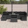 vidaXL Garten-Sofa-Set mit Kissen 8 pcs Schwarz Poly Rattan 3359690 Bild 3