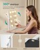 SONGMICS Make-up Spiegel mit LED-Beleuchtung, Kosmetikspiegel, Touch-Steuerung, Handyhalter, 3 Lichtfarben, 25 x 30 cm, weiß Bild 4