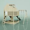 PolarPlay Spielturm Madita aus Holz in Grün Bild 4