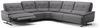 Sofanella Wohnlandschaft PERLO Ledercouch Ecksofa Eckcouch in Grau M: 312 x 312 Breite Bild 1